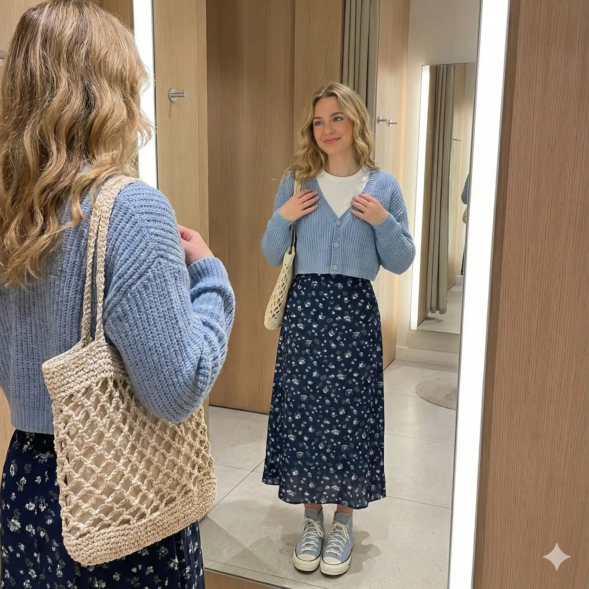 AI virtual try-on turning flat lay clothes into realistic fashion model photo